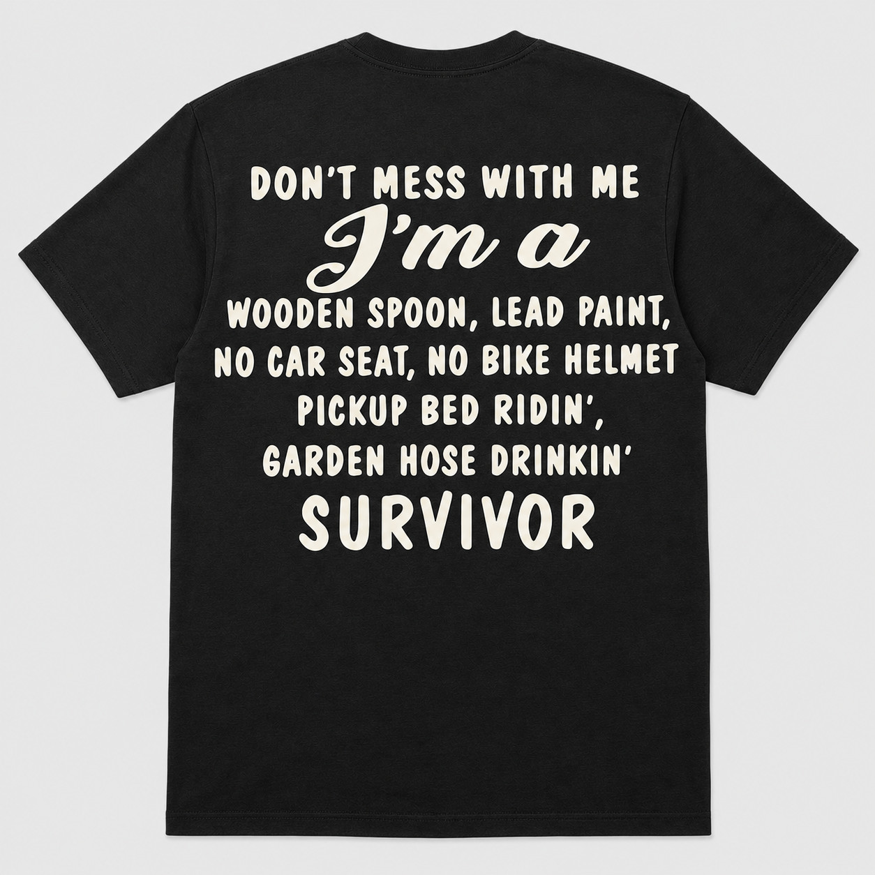 Wooden Spoon Lead Paint Survivor Funny T-Shirt