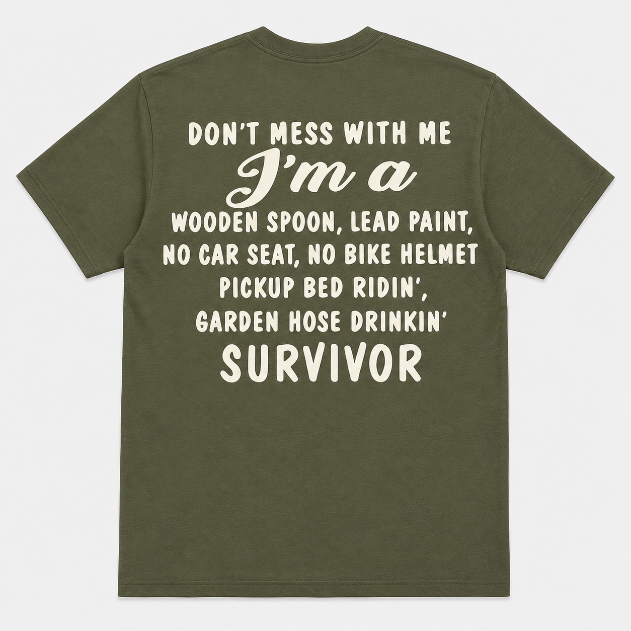 Wooden Spoon Lead Paint Survivor Funny T-Shirt