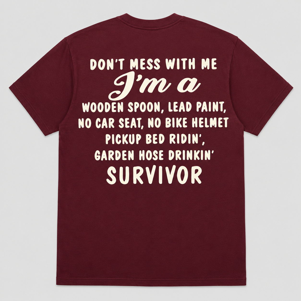 Wooden Spoon Lead Paint Survivor Funny T-Shirt